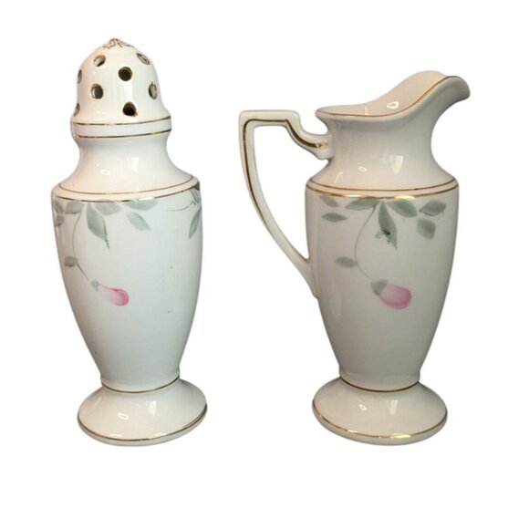 Noritake Azalea Berry Sugar Shaker Creamer Set red mark - Picture 2 of 12